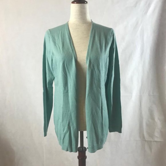 NWT Ann Taylor Seafoam Green V-neck Cardigan Button-up Sweater Size L - Picture 4 of 7